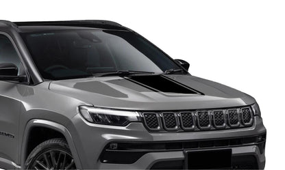 Fit For Jeep Compass Car Hood Sticker Bonnet Racing Stripe Graphics Vinyl Decal
