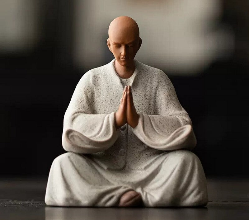 New Chinese Porcelain Monk Statue Buddha Buddhism Zen Figure Decors