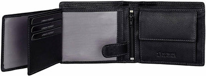 New Men's Black Colour Leather Bi-fold Wallet Gift Item