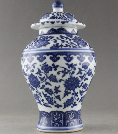 Fine China Hand Painted Flower Blue and White Porcelain Vase & Jar Decoration