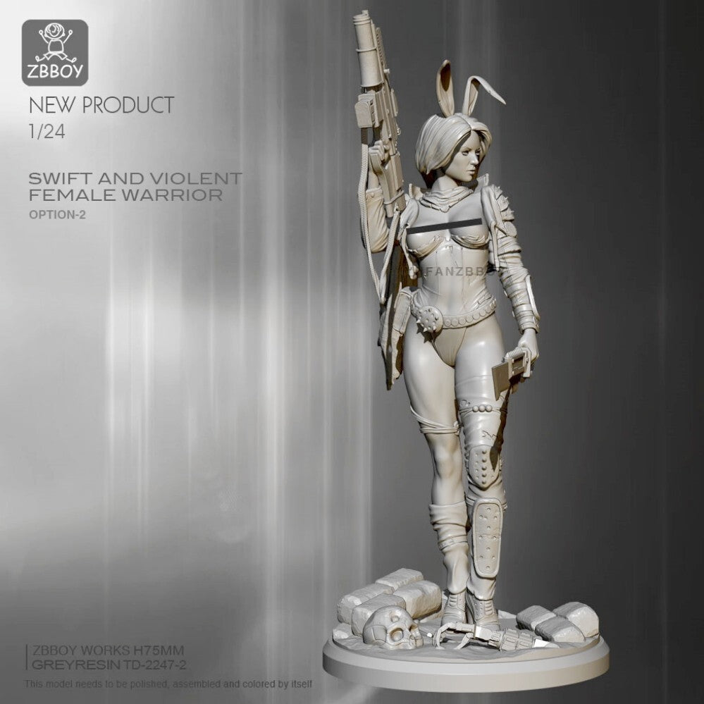 1:24 resin figure model kit Fantasy dimensional female assassin Unassembled