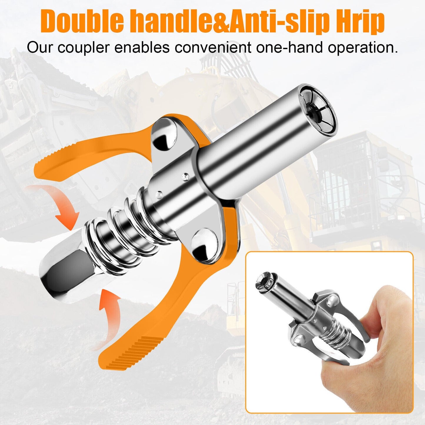 Car Syringe Lubricant Tip Lubricant Grease Gun Coupler 1/8" NPT Grease Oil Pump