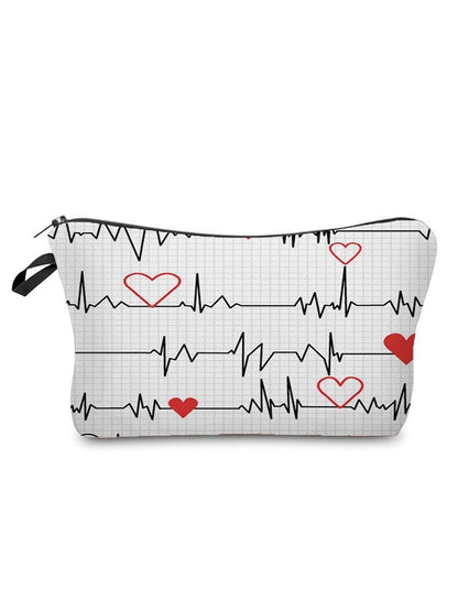 Printed Makeup Bag Reusable Storage Purse Stylish Practical Bags 2*2*13.5 CM 1PC