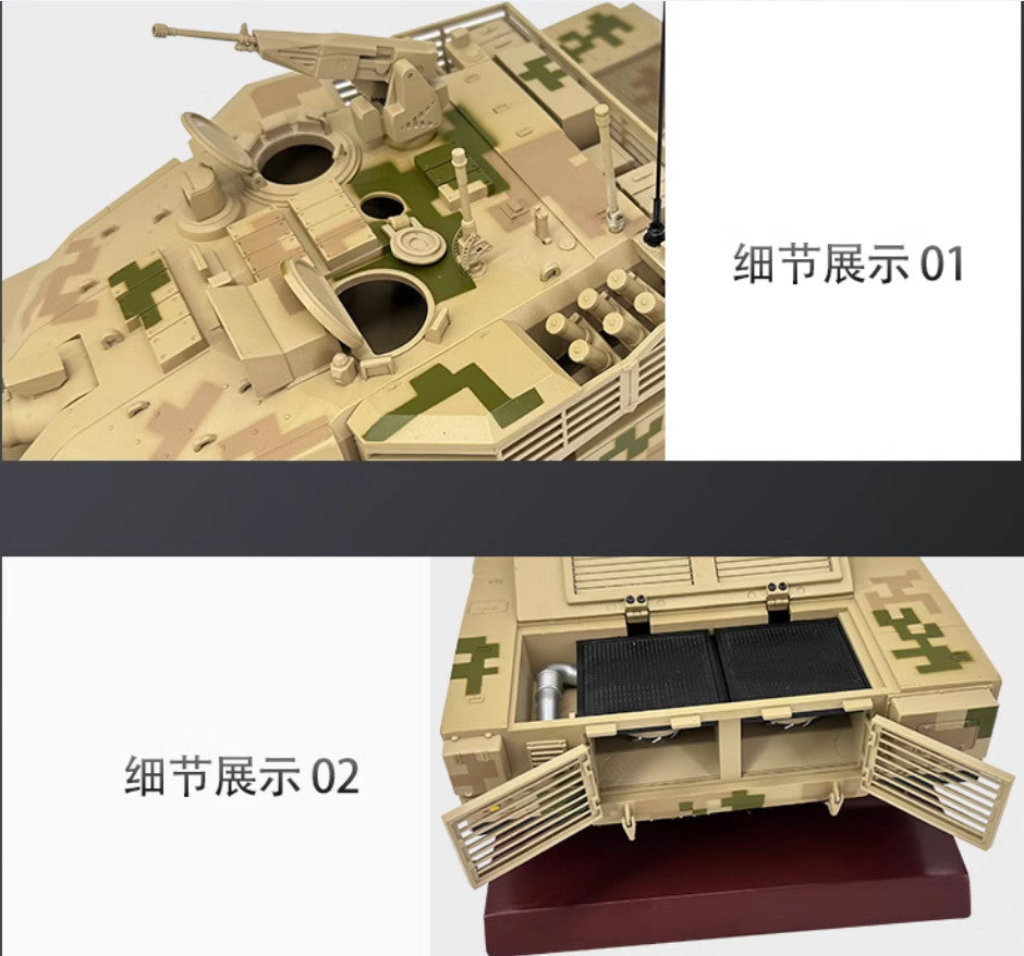 1:24 43CM China VT-4A1 Main Battle Tanks Diecast Military Vehicles Armor Model