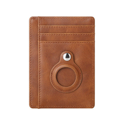 Airtag Wallet Genuine Leather Credit Card Money Holder Case Air Tag Cover Gift