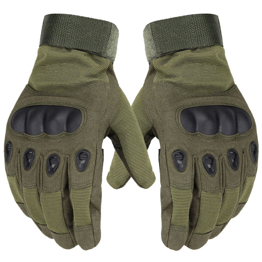 Size Medium Tactical Paintball Gloves with Knuckle Protection (Foliage Green)