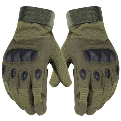 Size Medium Tactical Paintball Gloves with Knuckle Protection (Foliage Green)