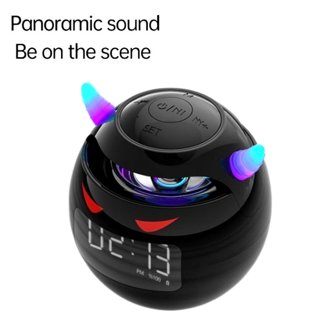 Bosina Altavoz Portátil LED Inalámbrico Speaker Bluetooth Musica Alarma Reloj