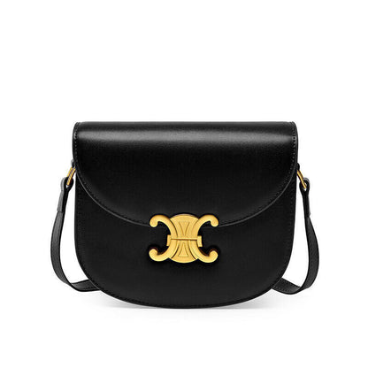 Women's real cowhide genuine leather single shoulder messenger bag purse