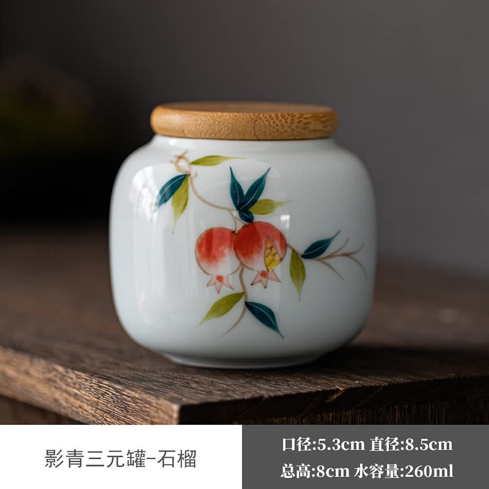 8.5cm Hand Painted Ceramic Tea Cans Sealed Jar Household Tea Caddy Storage Cans