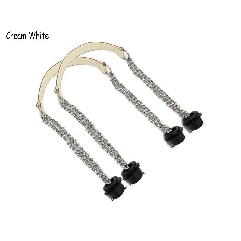 Synthetic Leather Chain Handle Silver Aluminum Handle Bag Handbag Accessories