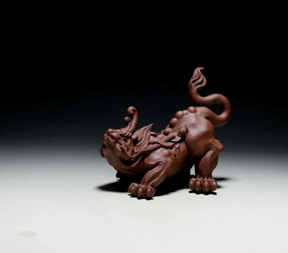 Chinese Yixing Zisha Handmade PiXiu Tea Pet Zini decoration Zi Clay
