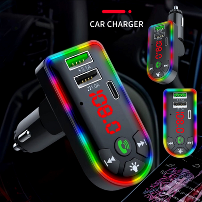 Transmisor De Audio FM Para Auto Bluetooth 5.0 USB Receptor Radio For Carro
