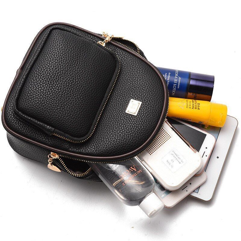Backpack Soft Leather Traveling Small Backpacks Fashion Shoulder Bags Softback