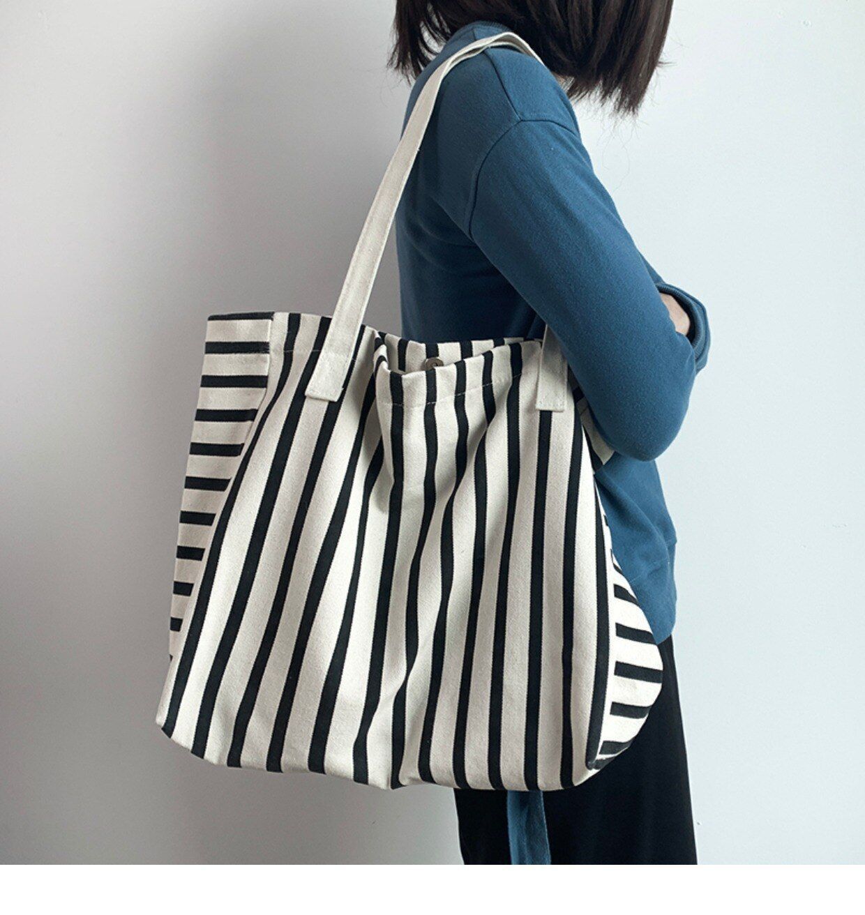 Canvas Totes Large Shoulder Bags Shopping Purse Handbag Tote Pouch 42*38 CM Bags