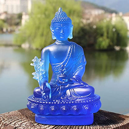 Buddha Medicine Figure Statue Altar Buddhist Resin Fengshui