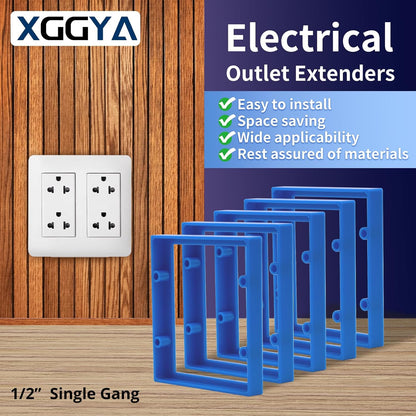 Double Gang Receptacle Outlet Box Extenders 1/2",Include 4Screws (6-32 X 1.25),E