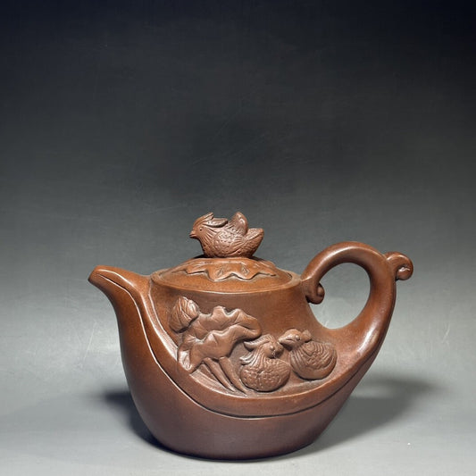 Chinese Yixing Purple Clay Teapot Tea Set Pot Zisha Ceramic Cute Decor Figurine