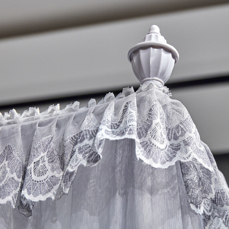 Mosquito Net For Summer Double Layers Bed Netting With Tubes 25mm Canopy Queen