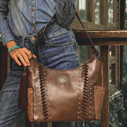 Fringe Crossbody Handbag Women Western Style Concealed Carry Purse Shoulder Bags