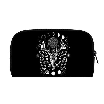 Cute Black Witch Wallet Money Bags Skull Gothic Purses Credit Card Phone Holder