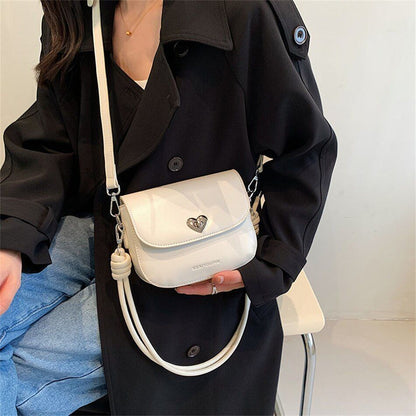 Fashion Heart-shaped Lock Women Small Side Shoulder Bag Crossbody Purse Handbags