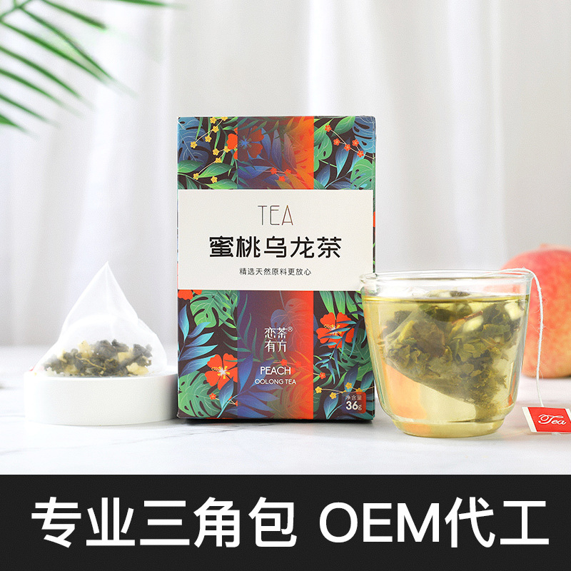 36g Honey Peach Flower Fruit Tea Triangle Bag Cold Soaked Tea White Peach Oolong
