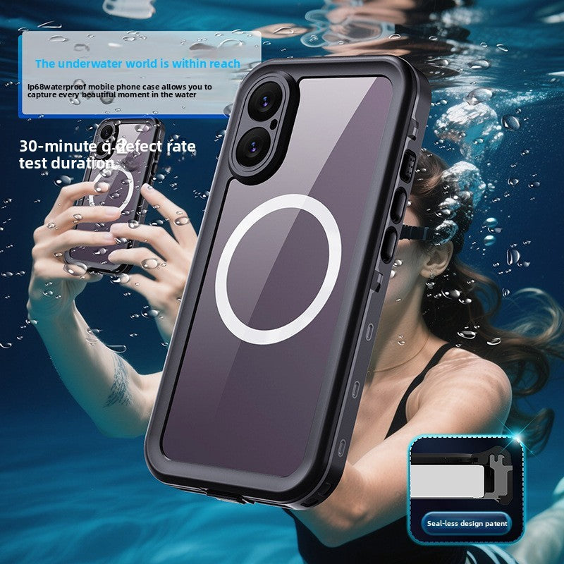 For iPhone 17 ProMax Magnetic Phone Case, Waterproof Shockproof Protective Cover