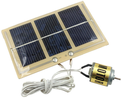 Solderless Solar Motor Kit - Includes Solar Cell Module & Clip-on DC Solar Motor