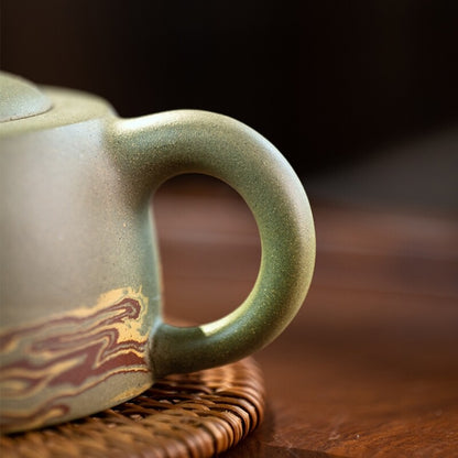 6.8oz Handmade Tea Pot Jiaoclay Yixing Zisha Jinglan Pot Douqing Clay Master Pot