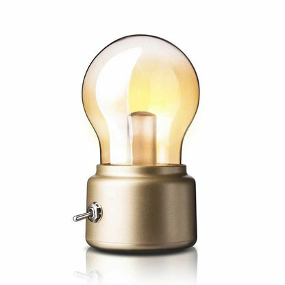 Vintage Lamp LED Night Light Bulb USB Rechargeable Bedroom Bedside Writing Desk
