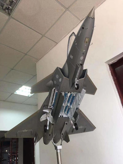 1:20 110CM CHINA J-20 Stealth Fighter Jet Plane Diecast Military Aircraft Model