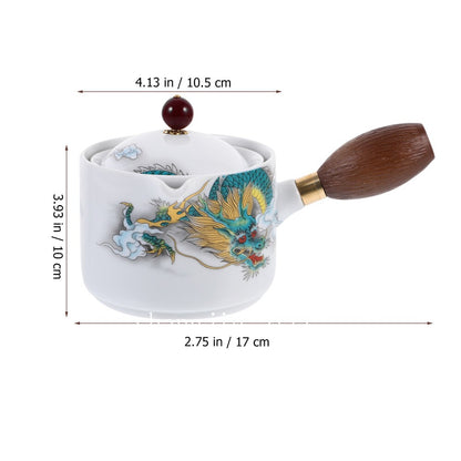 Chinese Style 360° Rotation Portable Ceramic Tea Kettle Tea Kettle