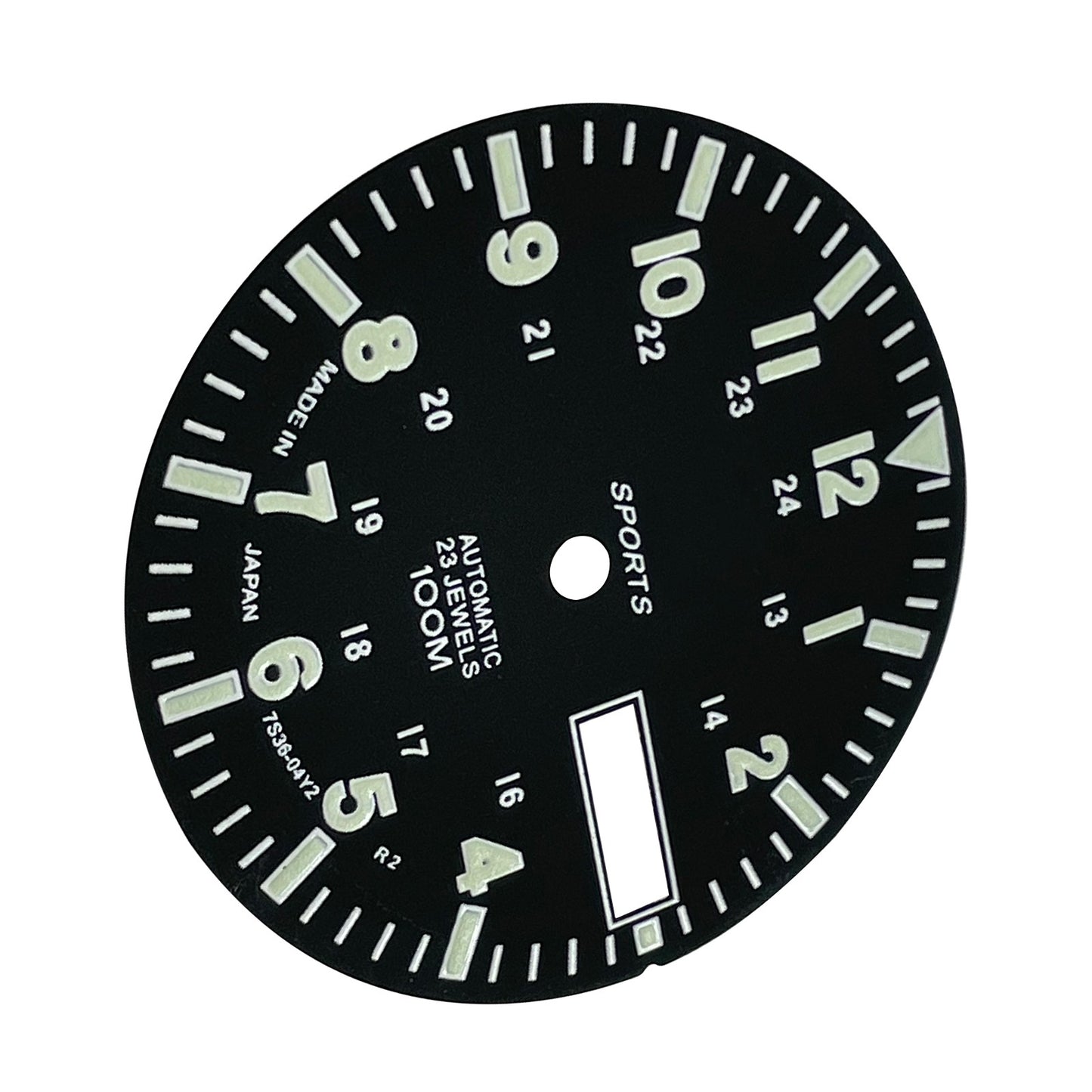 Green Luminous Dial Copper C3 For NH36A Automatic Mechanical Watch Movement F