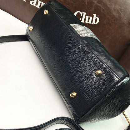 Soft Leather Purse Handbag Clip Fashion Shoulder Bag Messenger Pouch Cotton 1 PC