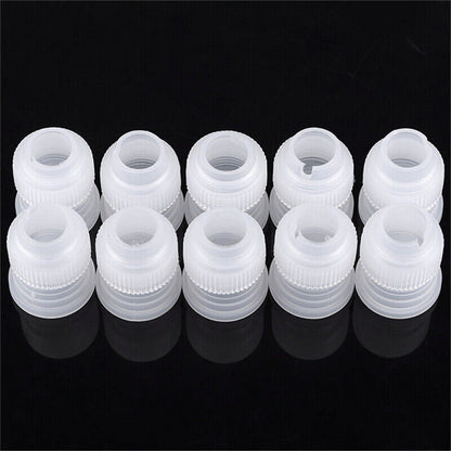 10x Coupler Adaptor Icing Piping Nozzle Bag Cake Flower Pastry Decoration ~gw