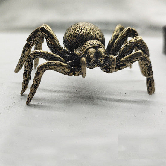 Home decor Desk decor Animal statue gift Brass spider statue