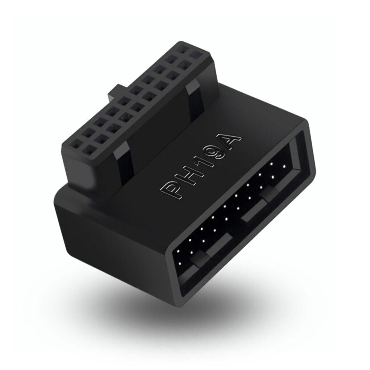 USB 3.0 19Pin/20pin Male to Female Extension Adapter 90 Degree for Motherboard