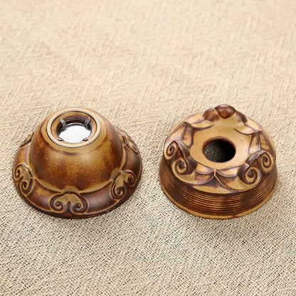 Retro Stoneware Filter Screen Tea Funnel Set Tea Filter Tea Making Device Gift