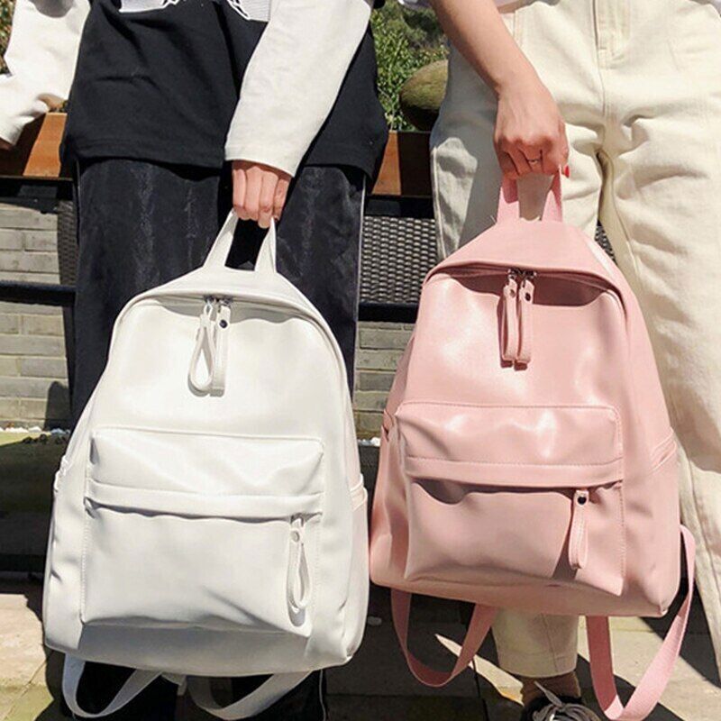 Women Backpack PU Leather School Bag Backpacks Teengers Gilrs Travel Backpack