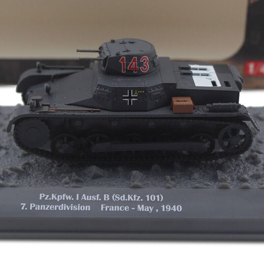 1/43 German Army Pz.kpfw.i Ausf.B Sd.kfz.101 Tank Alloy Finished Model
