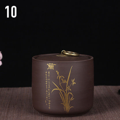 Ceramic Storage Tank Porcelain Moisture-Proof Tea Cans Food Storage Container
