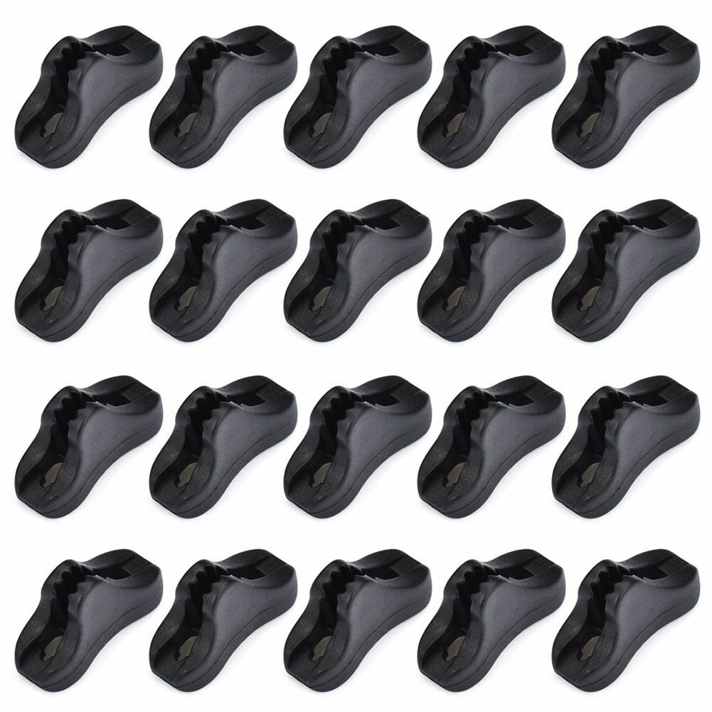 10/20Pcs Tent Awning Rope Buckles Fastener Adjuster Non-Slip Cord Camping Tools