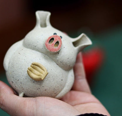 100cc chinese Yixing Handmade Zisha teapot white Clay FuZhu Gongfu Tea Pot