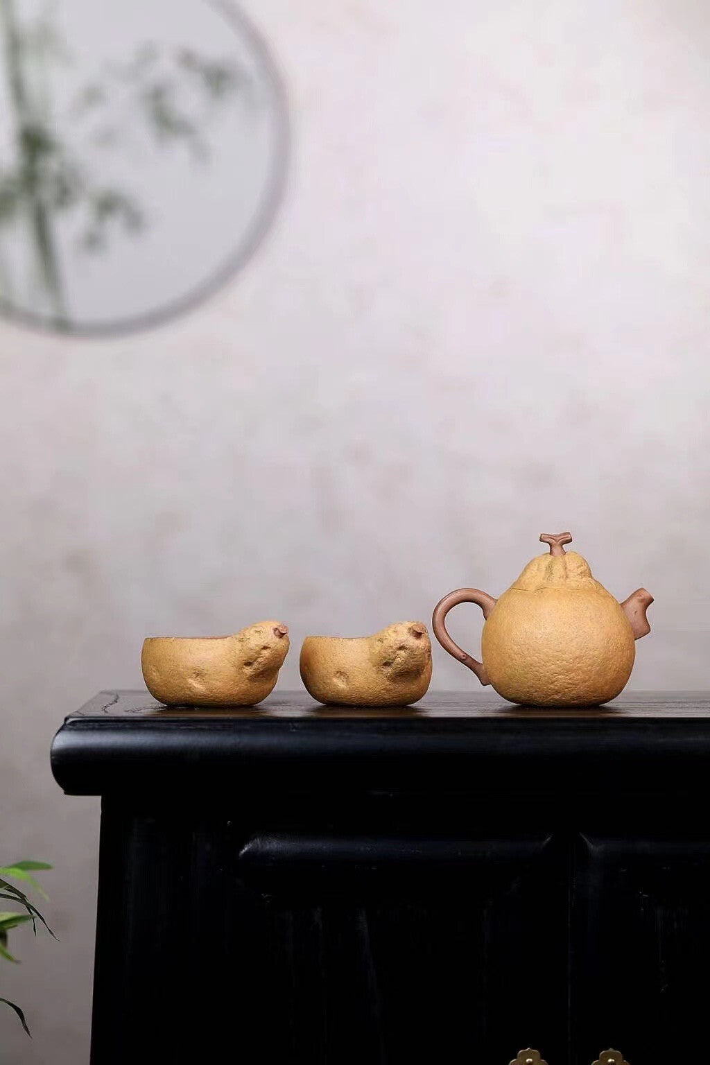 3pcs set chinese Yixing Handmade Zisha teapot DuanNi tangerine hu Gongfu Tea cup