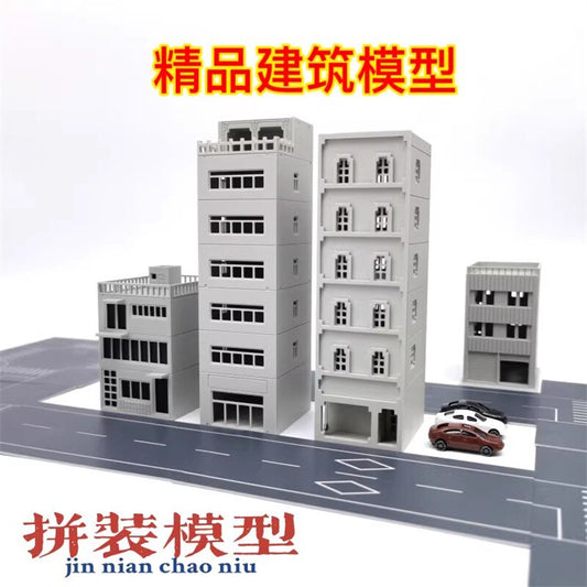1:144 Scale City Buildings Model Street Scene DIY Assembly Toy