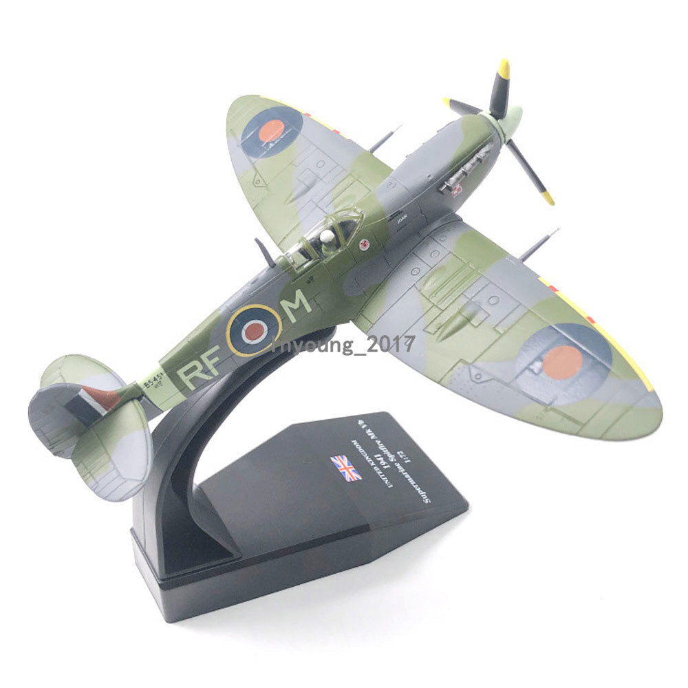 1:72 WWII Spitfire MK.VB Fighter Airplane Model Diecast Military Plane Model