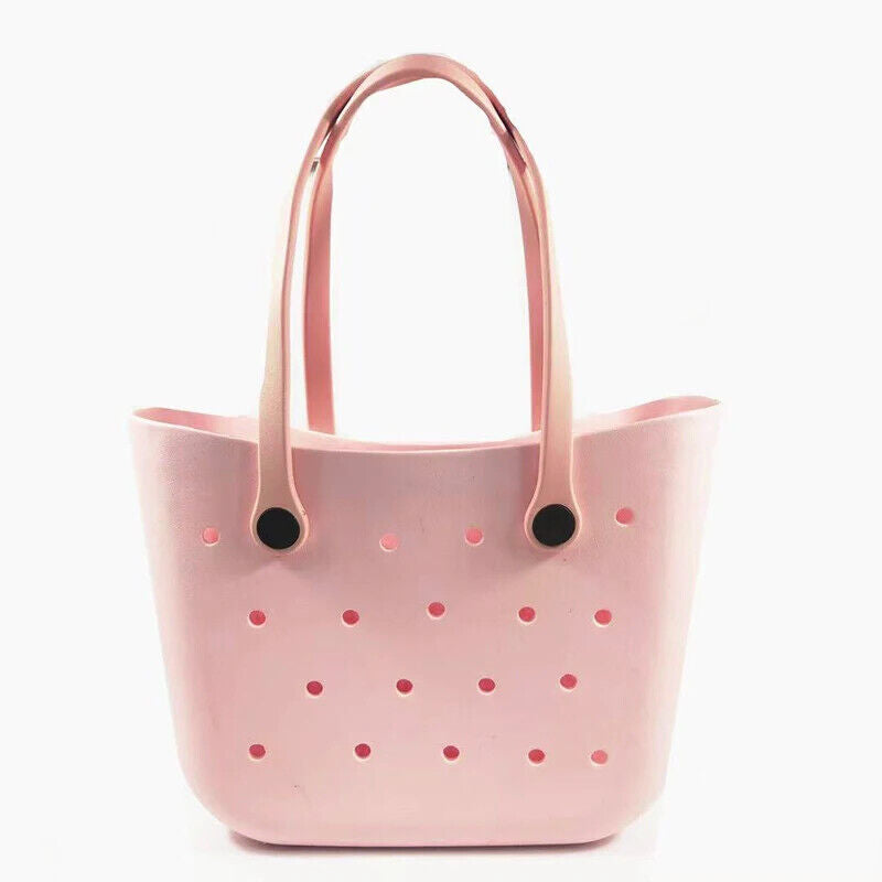 Beach Tote Bag Rubber Basket Travel Beach Pool Sports Outdoor Shoulder HandBag