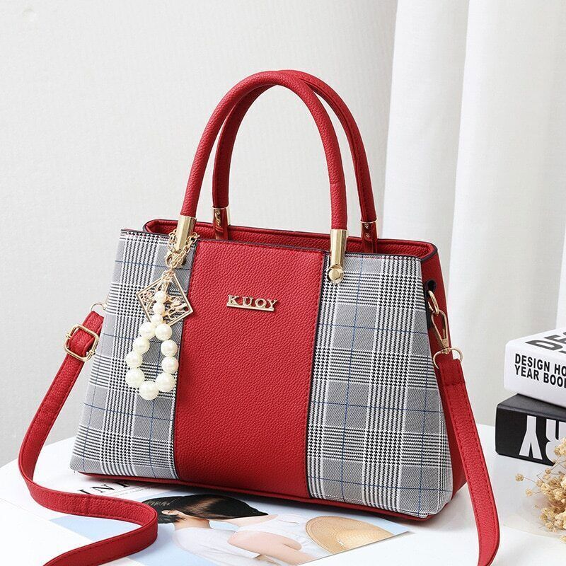 Women Handbag Ladies Embossed Shoulder Bag Ladies Bag Hairball Bag