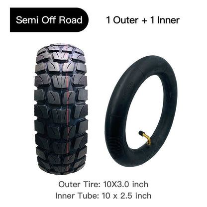 Semi Off-road Inner Outer Tire 10inch Cross-country Non-slip Electric Scooter